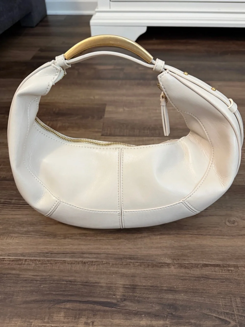 Zara cream leather